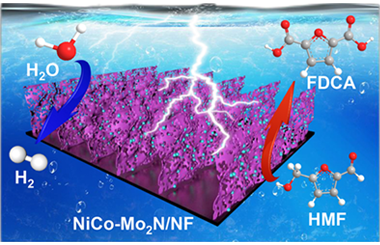 NiCo alloy nanoparticles anchored on mesoporous Mo2N nanosheets as efficient catalysts for 5-hydroxymethylfurfural electrooxidation and hydrogen generation 2023.100104